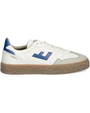 Flamingos Burela Logo-Detail Leather Sneakers - White