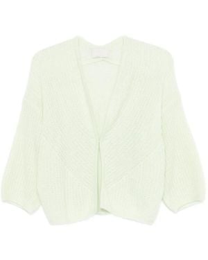 Hemisphere Open-Knit Cardigan - White