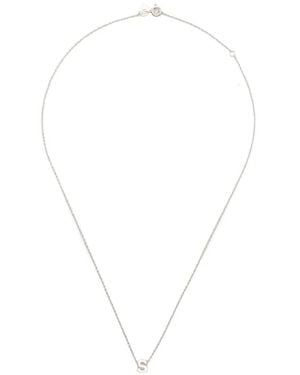 Le Gramme Collier À Pendentif À Design D'Initiale - White