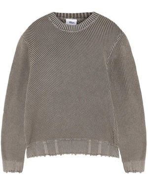 Won Hundred Bently Distressed Ribbed-Knit Sweater - Gray