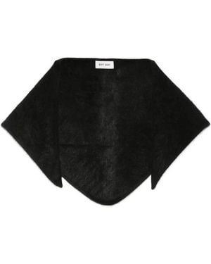 Soft Goat Fular Triangular Peludo - Negro