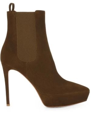 Gianvito Rossi Bottines Kim - Marron