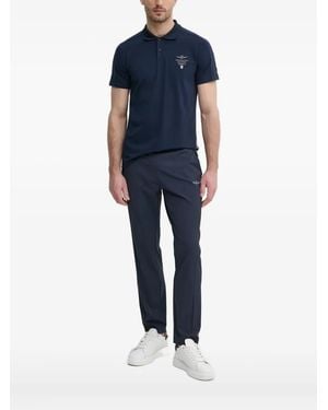 Aeronautica Militare エンブロイダリー ポロシャツ - ブルー