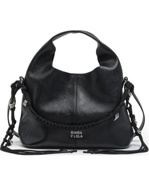 Bimba Y Lola Small Leather Tote Bag - Black