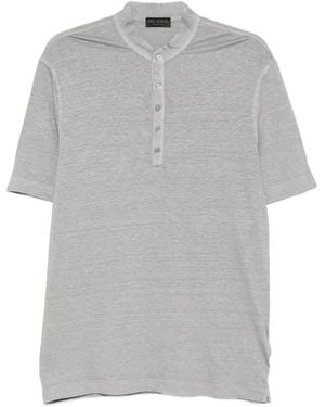 Dell'Oglio Button-Placket T-Shirt - Grey