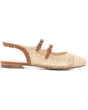 CAREL PARIS Balma Raffia Ballet Flats - Natural