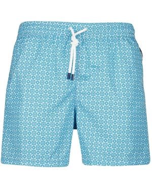 Fedeli Printed Shorts - Blue