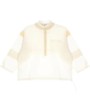 Samuel Guì Yang Blouse Ample À Empiècements - White