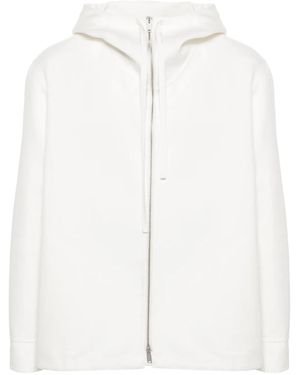 Jil Sander Hooded Cotton-Blend Jacket - White