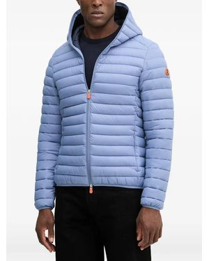 Save The Duck Hooded Padded Jacket - Blue