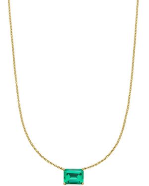 VEYNOU 14Kt Recycled Eden Emerald Necklace - Metallic