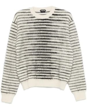 Tom Ford Striped Crew-Neck Jumper - White