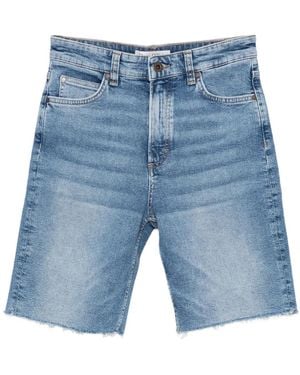 Marc O' Polo Frayed-Hem Denim Shorts - Blue