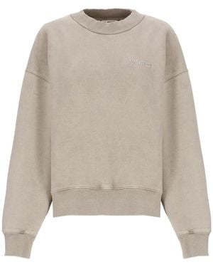 The Attico Logo-Embroidered Sweatshirt - Natural