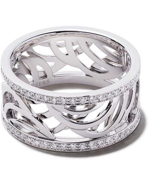 De Beers Jewellers 18Kt 'Aria' Weißgoldring Mit Diamanten - Grau