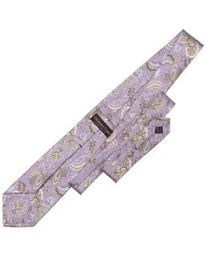 Elizabetta Medici Floral-Print Silk Tie - Pink