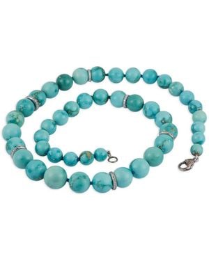 Sylva & Cie And Diamond Beaded Necklace - Blue