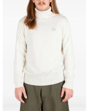 Societe Anonyme Roll-Neck Logo Jumper - White