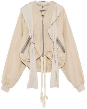 Hyein Seo Knotted-Detail Bomber Jacket - White