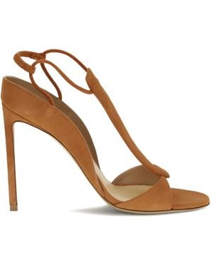 Francesco Russo T-Strap Sandals - Brown