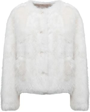 Stand Studio Siena Round-Neck Jacket - White
