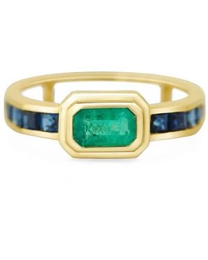 Yi Collection Circa Emerald And Sapphire Ring - Green