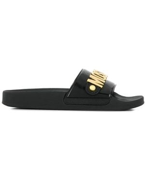 Moschino Logo Sandals - Black
