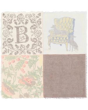 Bimba Y Lola Petit Point Patchwork-Schal - Natur