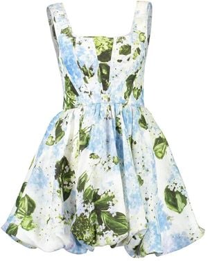 Aje. Suzette Floral-print Balloon Mini Dress - Green