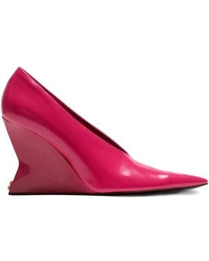 Balmain 95Mm Pointed-Toe Court Shoes - Pink