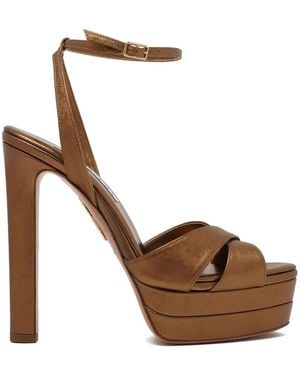 Aquazzura Divine Platform Sandals - White