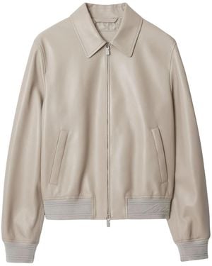 Burberry Leather Jacket - Natural
