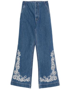 ALÉMAIS Jean À Détails Brodés - Bleu