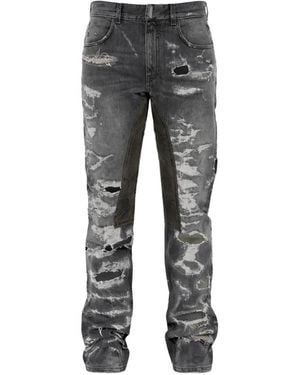 Givenchy Jean Droit À Effet Délavé Et Usé - Grey