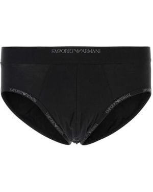 Emporio Armani Stretch Cotton Boxer - Black