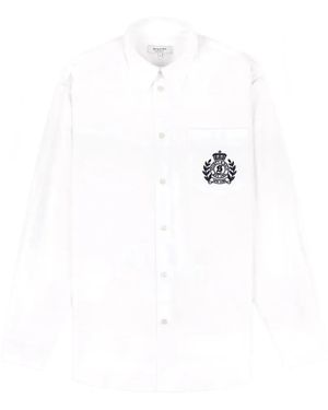Sporty & Rich Ny Crest Oversized Shirt - White