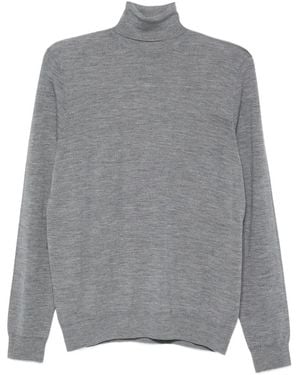 Heritage Fein Gestrickter Rollkragenpullover - Grau