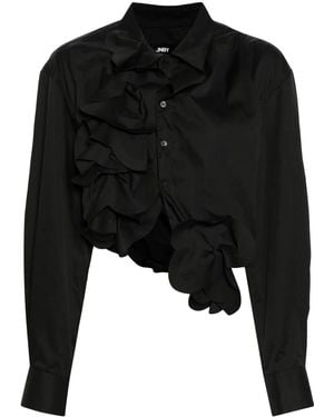 JNBY Flower-Detailing Cotton Shirt - Black