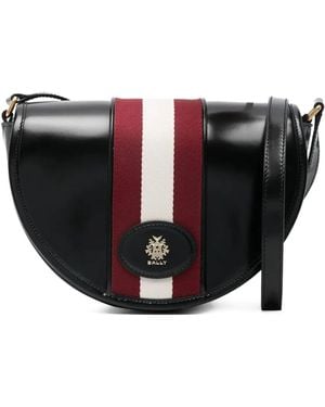 Bally Stripe-Detail Shoulder Bag - Black