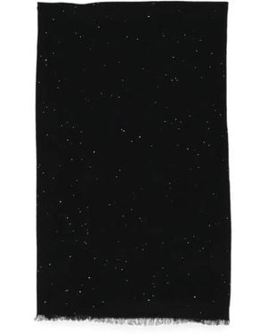 Faliero Sarti Écharpe Raissa À Sequins Et Bordures Frangées - Black