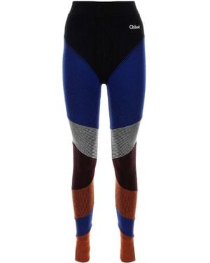 Chloé High-Waisted Leggings - Blue