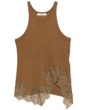 Dorothee Schumacher Lace-Trim Top - Brown
