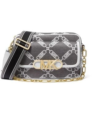 MICHAEL Michael Kors Sac À Bandoulière À Plaque Logo - Gris