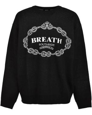 BREATH Royal Emblem Crew-Neck Jumper - Black