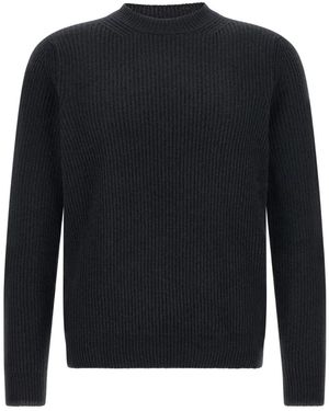 Zanone Ribbed-Knit Virgin-Wool Jumper - Blue