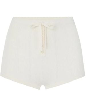 Elisabetta Franchi Knit Openwork Briefs - White
