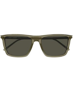 Saint Laurent Rectangle-Frame Sunglasses - Green