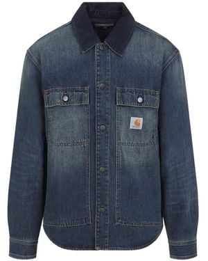 Carhartt Contrast-Collar Denim Shirt - Blue