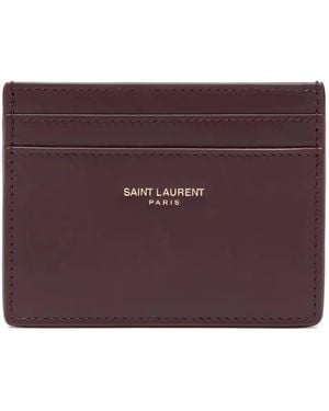 Saint Laurent Leren Pasjeshouder - Paars