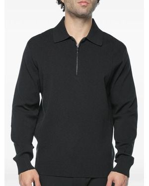 DRYKORN Gavvin Quarter-Zip Knitted Polo Shirt - Grey